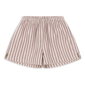 Konges Sløjd - Ely Striped Organic Cotton Shorts | Red