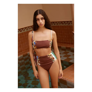 Alémais – High Waist Jerseyhose Morocco Recycelte Faser | Braun
