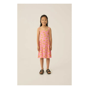 The Campamento - Falling Stars Bio-Baumwollkleid | Zuckerrosa