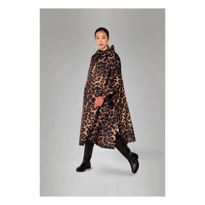 Rainkiss - Dark Leopard Waterproof Cape - Women's Collection | Brown