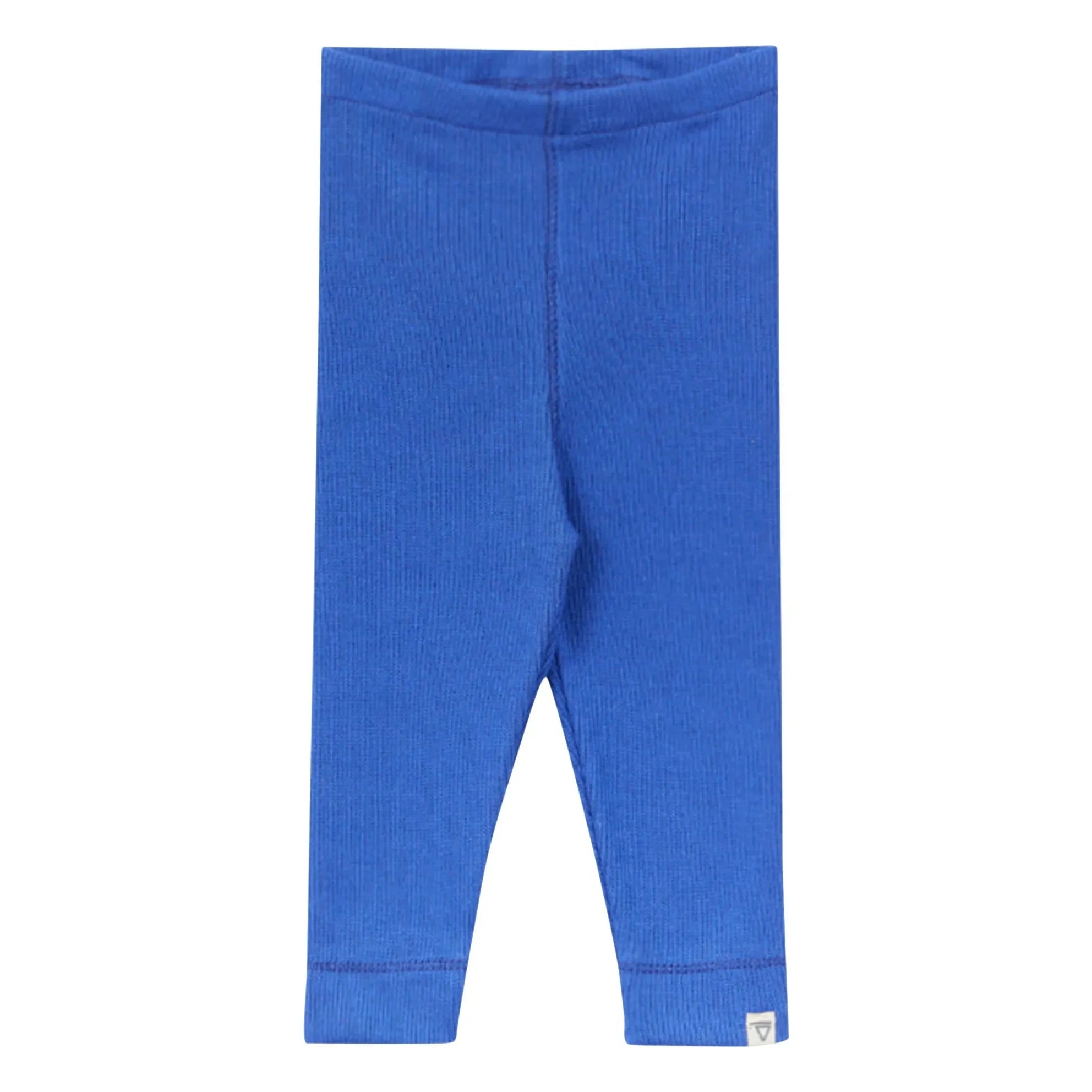 Arsène et Les Pipelettes - Ribbed Organic Cotton Leggings | Azure Blue
