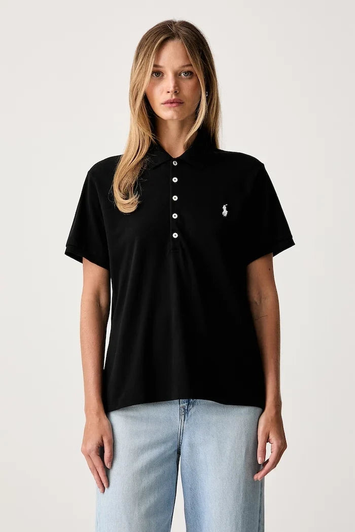 Polo Ralph Lauren yaka detaylı pamuklu kadın tişört