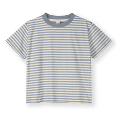 Gray Label - Oversized Striped Organic Cotton T-Shirt | Ice Blue