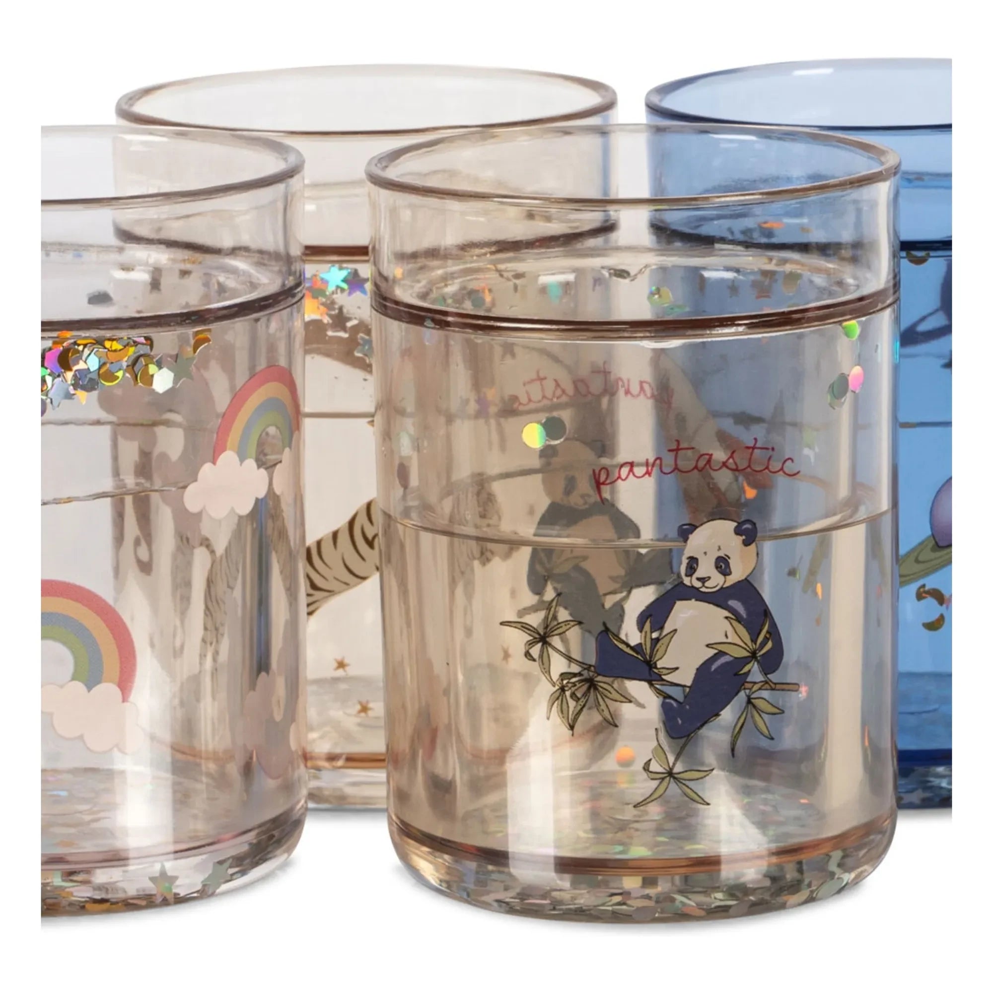 Konges Sløjd - Glitzerbecher - 4er-Set | Blau