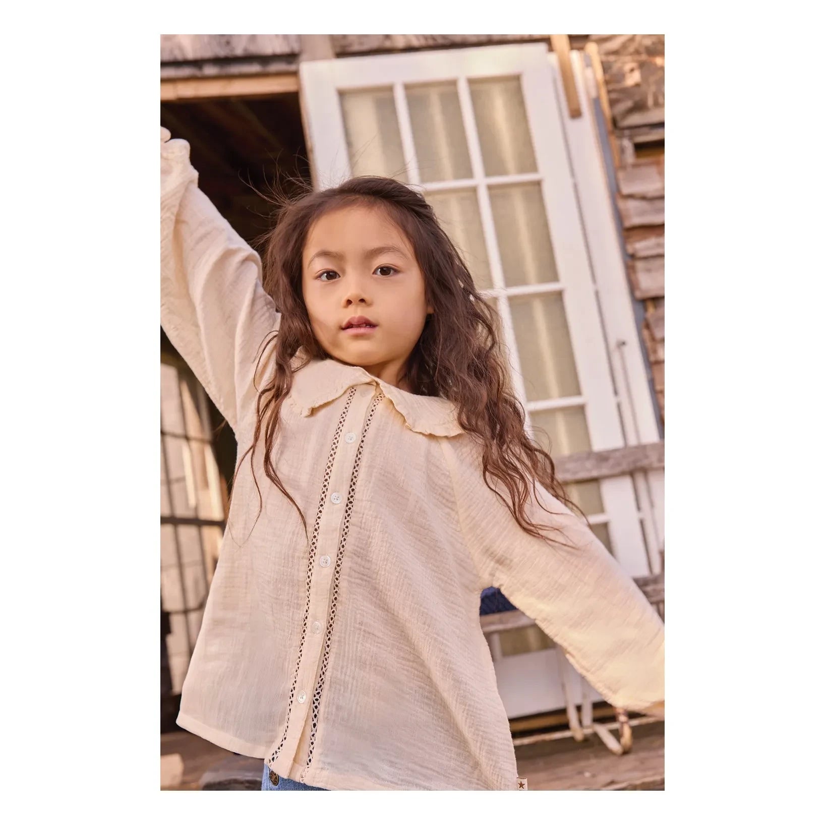 Bonton - Fig Bluse mit Bubikragen | Ecru