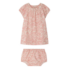 Bonpoint - Cachouli Fleurie Organik Pamuk Elbise | Toz pembe