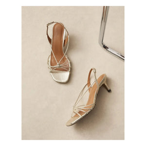 Rivecour - Sandale Nr. 470 Crackle-Leder | Silber