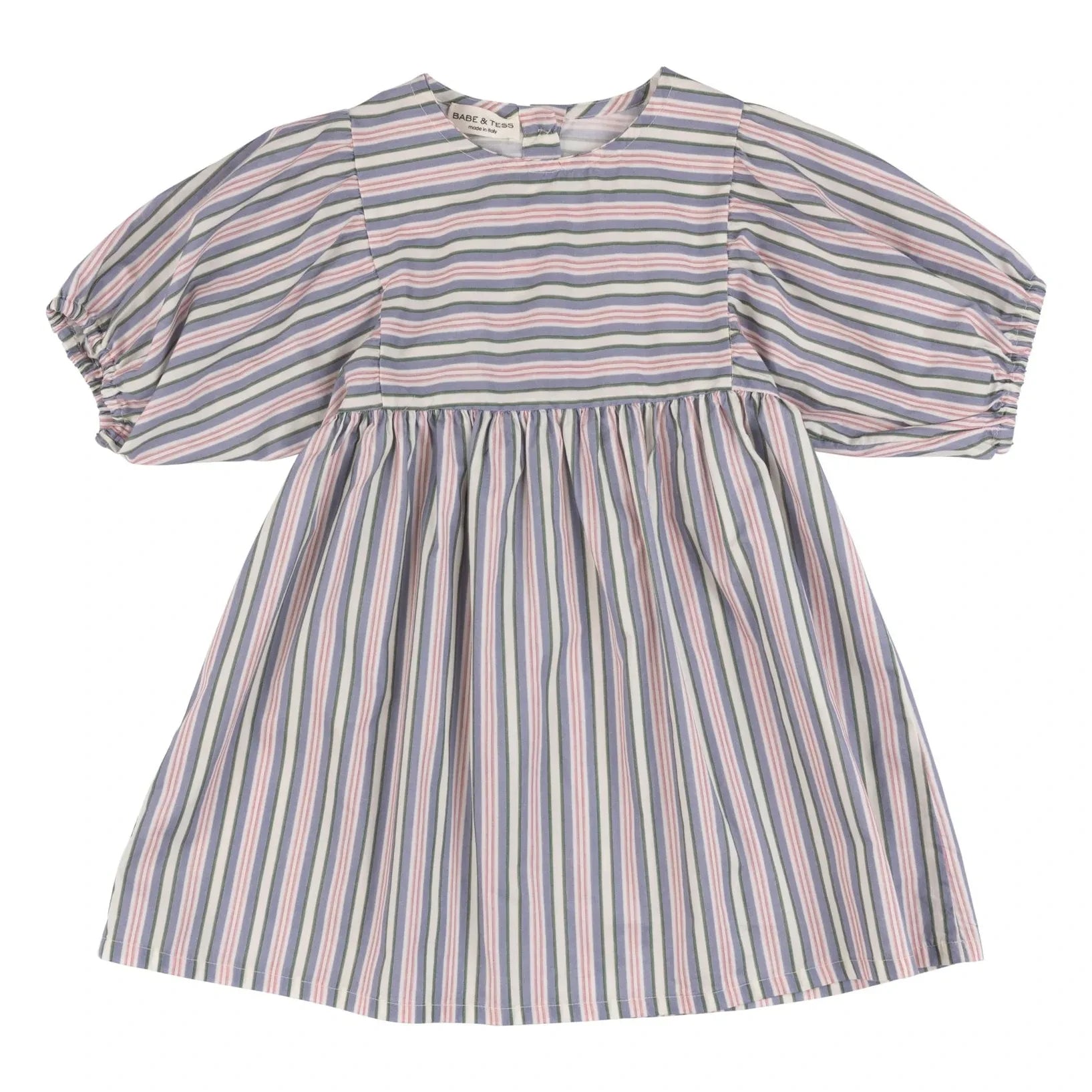 Babe & Tess - Aurora Gestreiftes Kleid | Azure Blau