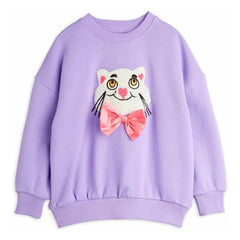 Mini Rodini - Sweatshirt Katze Bio-Baumwolle | Lila