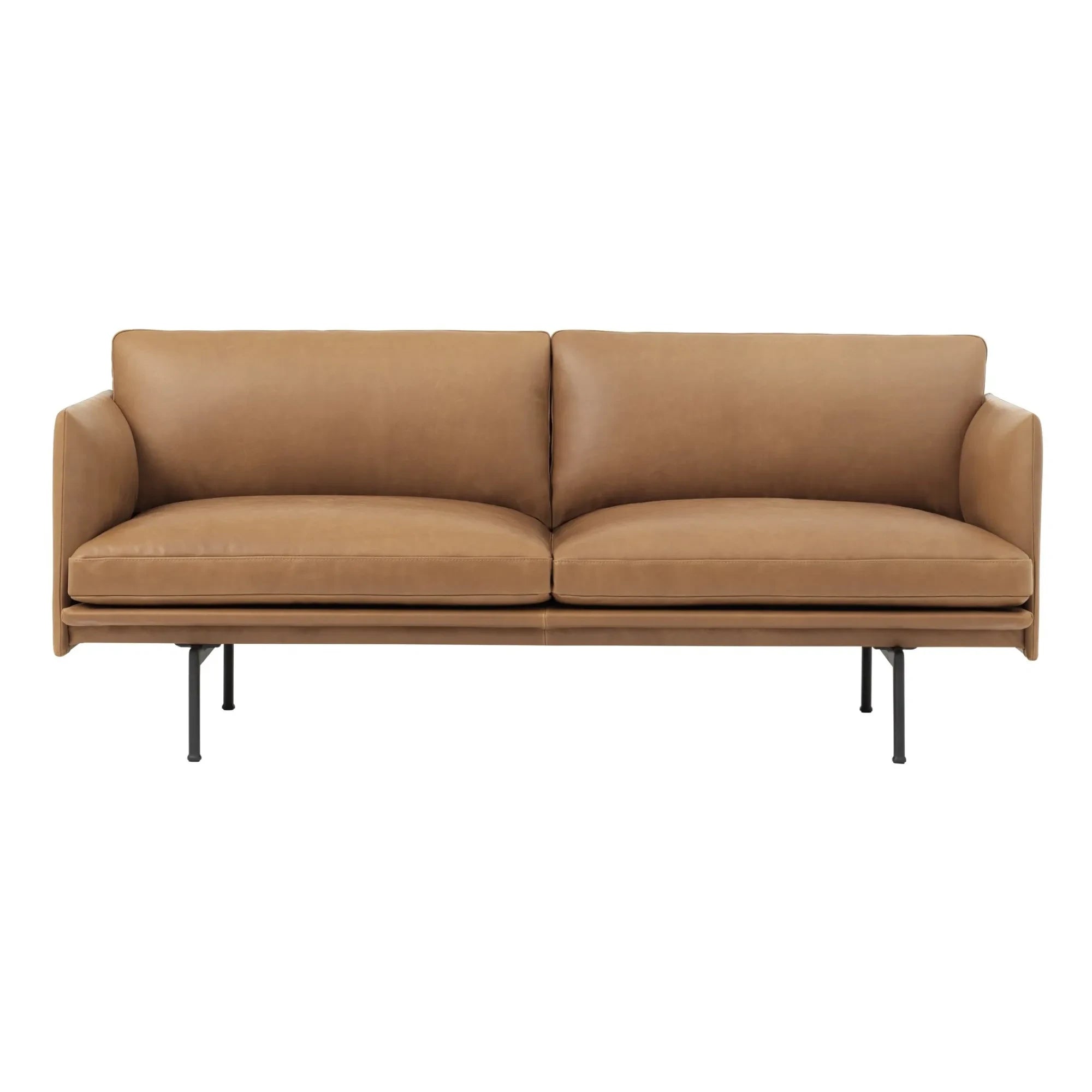 Muuto - Outline Ledersofa 2-Sitzer | Cognac