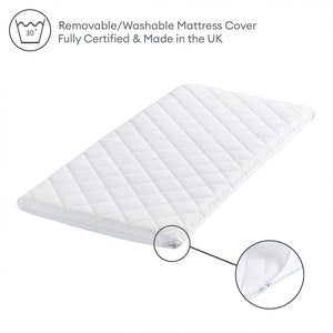 Gaia Hera Bedside Crib² - Natural/Walnut-Bedside Cribs- | Natural Baby Shower