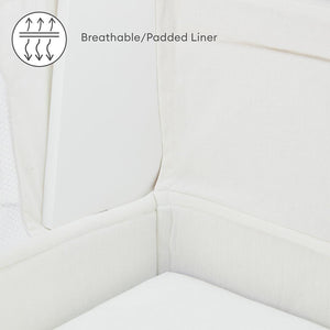 Gaia Hera Bedside Crib² - Scandi White/Natural-Bedside Cribs- | Natural Baby Shower