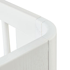 Gaia Baby Hera Cot Bed + Bedside Crib Two Piece Bundle - Scandi-White + Natural-Nursery Sets- | Natural Baby Shower