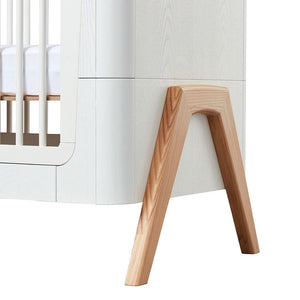 Gaia Baby Hera Cot Bed + Dresser Two Piece Bundle - Scandi-White + Natural-Nursery Sets- | Natural Baby Shower