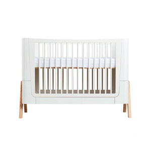 Gaia Baby Hera Cot Bed + Dresser Two Piece Bundle - Scandi-White + Natural-Nursery Sets- | Natural Baby Shower