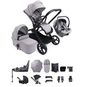 iCandy Core 2 Complete Travel Bundle with Cocoon 360 and Base-Travel Systems-Storm Grey- | Natural Baby Shower