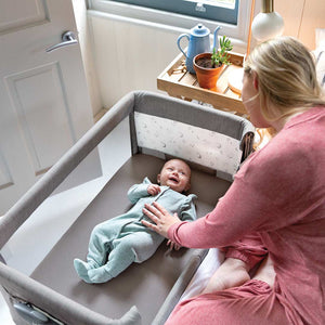 Joie Roomie Glide Side Sleeping Crib - Foggy Grey-Bedside Cribs-Foggy Grey-No Accessories | Natural Baby Shower