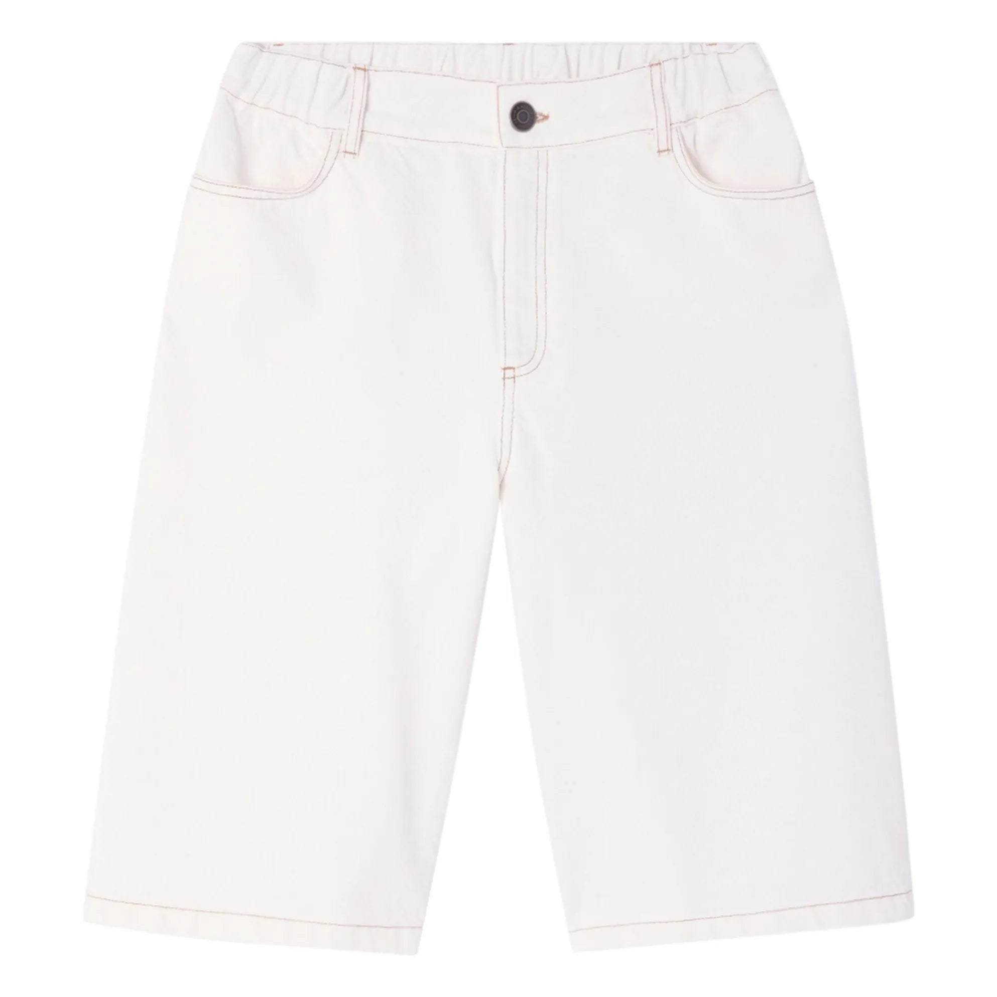 American Vintage - Jozstreet Geri Dönüştürülmüş Fiber Bermuda Şort | Beyaz