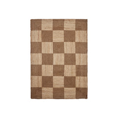 Oyoy - Jute Chess Pattern Mat | Natural