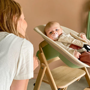 KAOS Klapp Highchair Newborn Bundle - Black/Oak-Highchairs-Black/Oak-Ivory/Plastic Babyseat | Natural Baby Shower