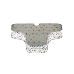 Lassig Long Sleeve Bibs - Little Forest Fox - 2 Pack-Bibs- | Natural Baby Shower