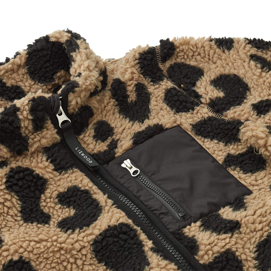 Liewood Nolan Pile Jacket - Mega Leo / Oat Mix-Coats-Mega Leo / Oat Mix-104 | Natural Baby Shower