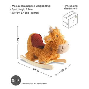 Little Bird Told Me - Rocking Highland Cow - Hubert-Rockers-Hubert-9m+ | Natural Baby Shower