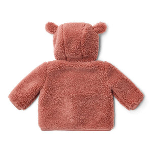 Little Dutch Teddy Cardigan - Pink Blush-Cardigans-Pink Blush-3-6m | Natural Baby Shower