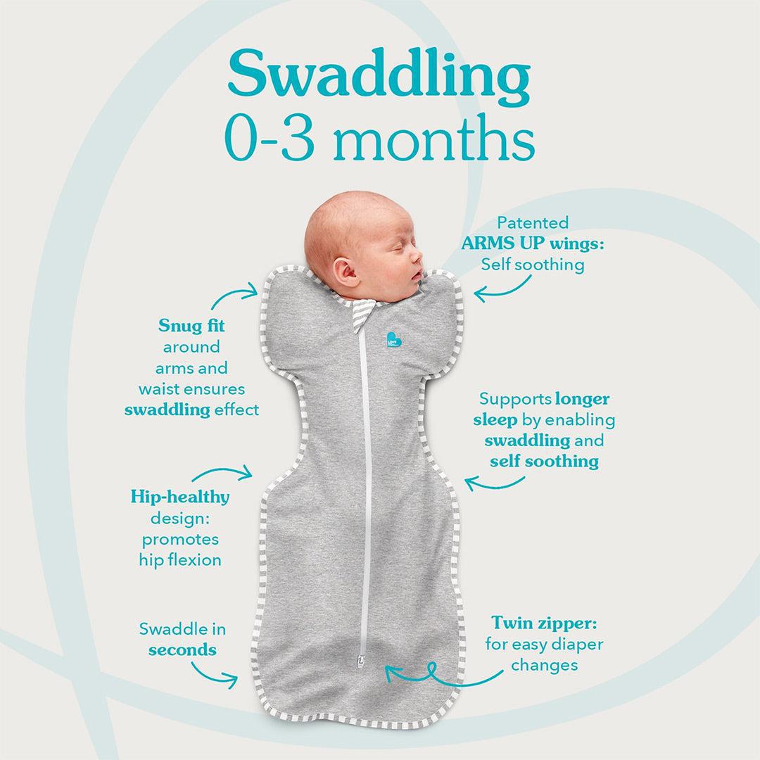 Love To Dream Swaddle Up Original - Grey - TOG 1.0-Sleepsack Swaddles-Grey-Newborn | Natural Baby Shower