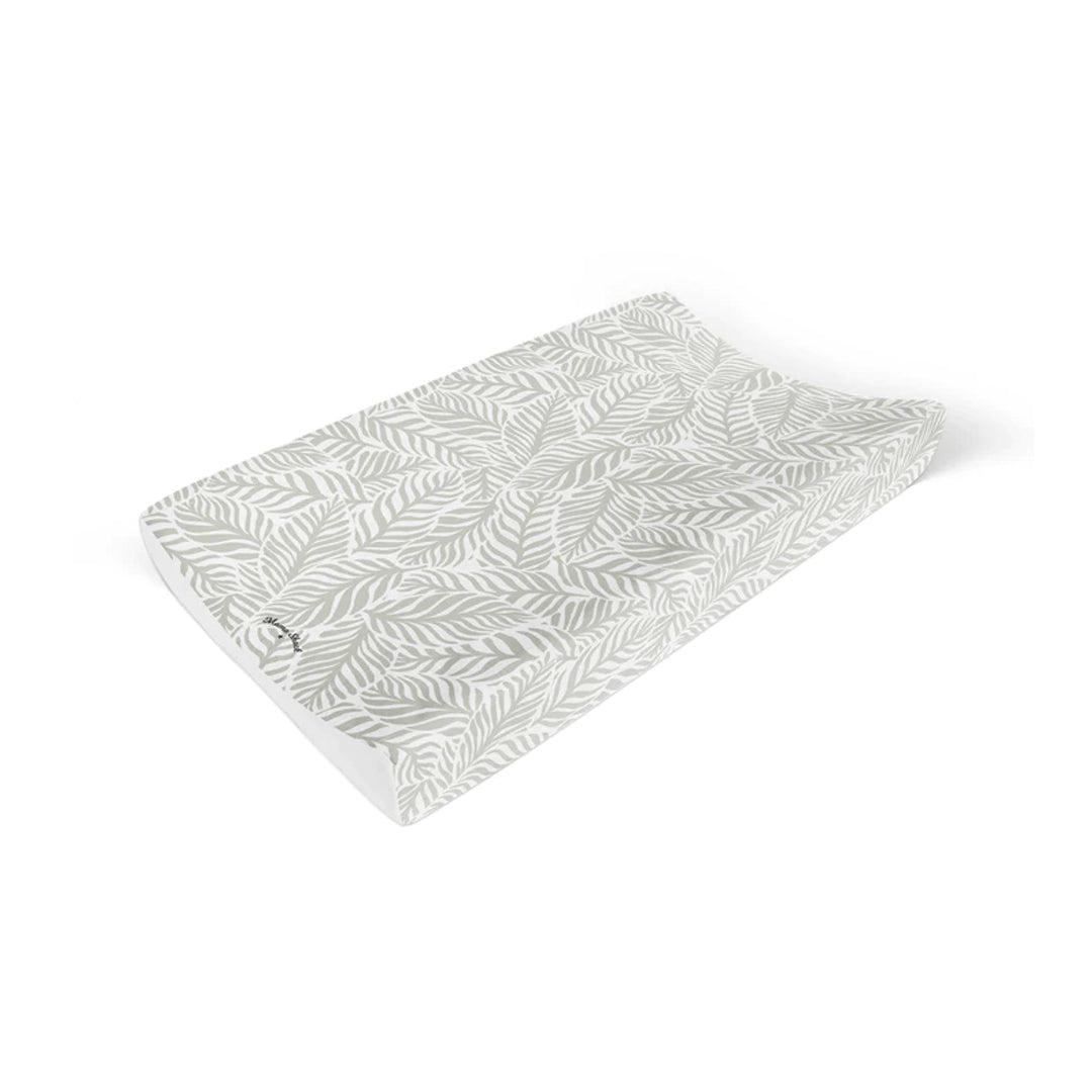 Mama Shack Anti Roll Changing Mat - Linear Leaf / Sage-Changing Mats- | Natural Baby Shower