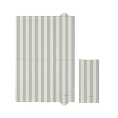 Mama Shack Foldable Travel Mat - Candy Stripe - Sage-Travel Changing Mats-Candy Stripe - Sage- | Natural Baby Shower