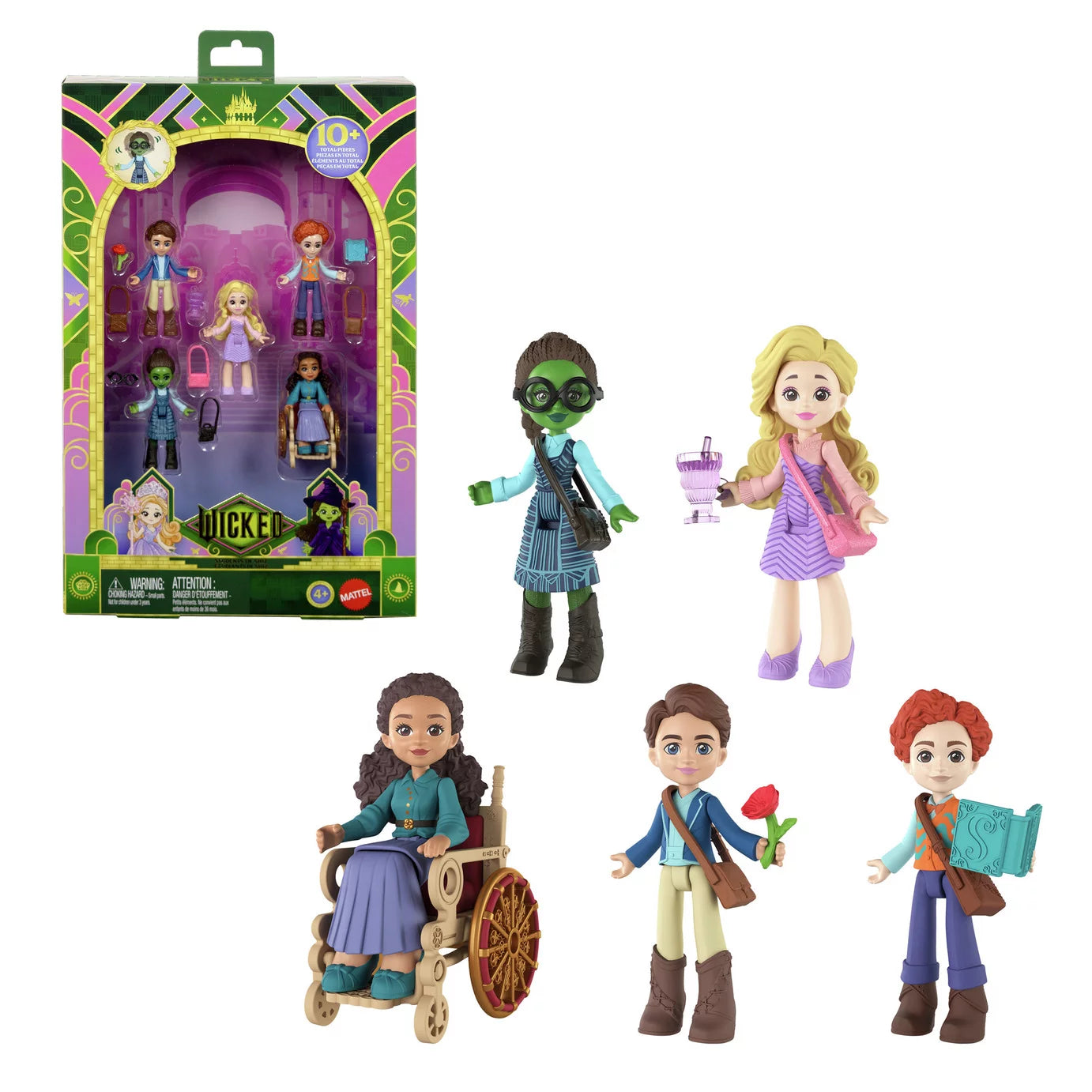 Mattel - Ensemble de 5 figurines et accessoires des élèves Wicked