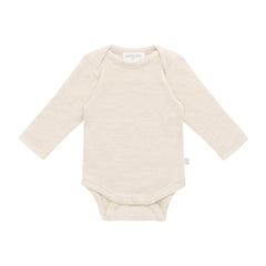 Merino Kids Merino Long Sleeve Envelope Bodysuit - Natural-Bodysuits-Natural-0-3m | Natural Baby Shower