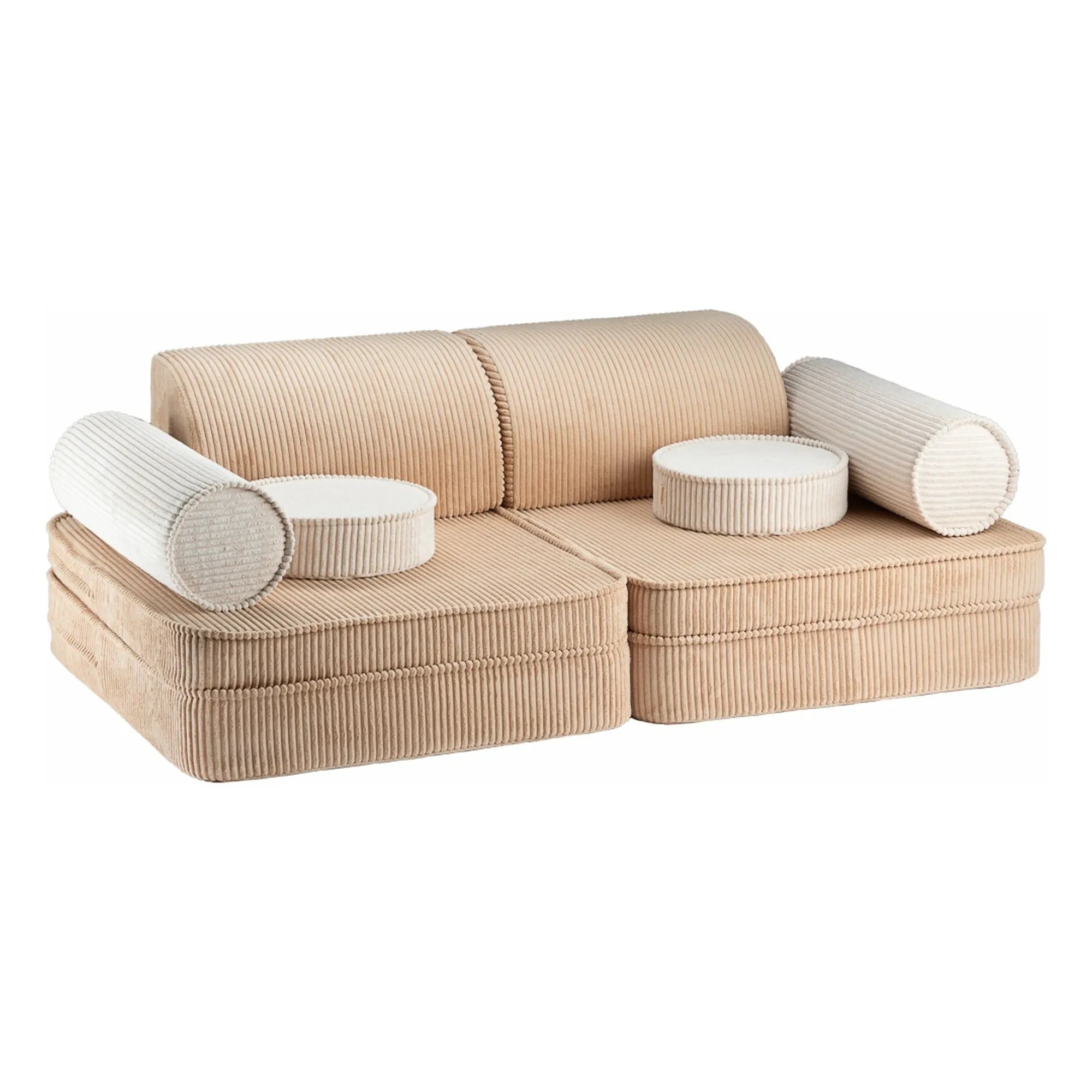 Wigiwama - Modulares Samtsofa | Hellbraun
