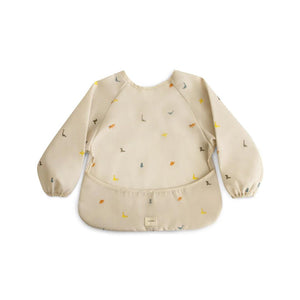 Mushie Long Sleeve Bib - Dinos-Bibs-Dinos-6-24 months (one size) | Natural Baby Shower