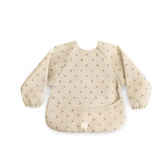 Mushie Long Sleeve Bib - Cherries-Bibs-Cherries-0m+ | Natural Baby Shower