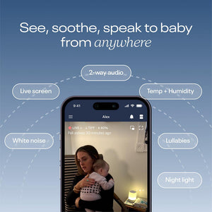 Nanit Pro Camera + Flex Stand Duo - White-Baby Monitors-White- | Natural Baby Shower