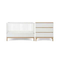 Obaby Astrid 2 Piece Room Set - White-Nursery Sets-White-No Mattress | Natural Baby Shower