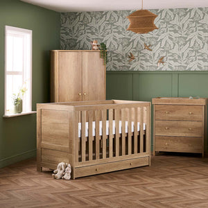 Obaby Nika 3 Piece Room Set & Under Drawer - Oak-Nursery Sets-Oak-One Size | Natural Baby Shower