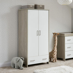 Obaby Nika 3 Piece Room Set - Grey Wash + White-Nursery Sets-Grey Wash & White-No Mattress | Natural Baby Shower