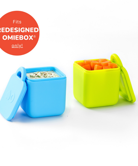 Omiebox - علب تقسيم داخلية لصندوق بينتو 2 قطع أزرق/أخضر