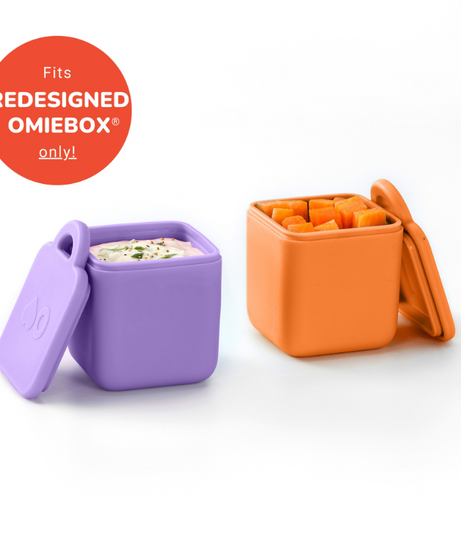 Omiebox - Bento Kutusu İç Bölme Kapları 2li Mor/Turuncu