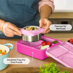 Omiebox - Insulated Fairy Pink Bento Lunch Box