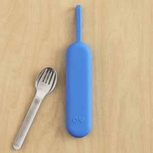 Omiebox - OmiePod UP Azure Silikon Gabel- und Löffelset