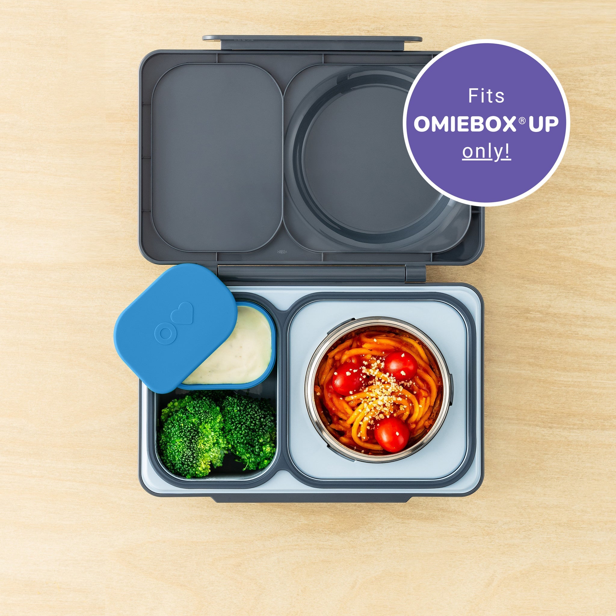 Omiebox - UP Bento Kutusu İç Bölme Kapları 2li Mavi/Turuncu