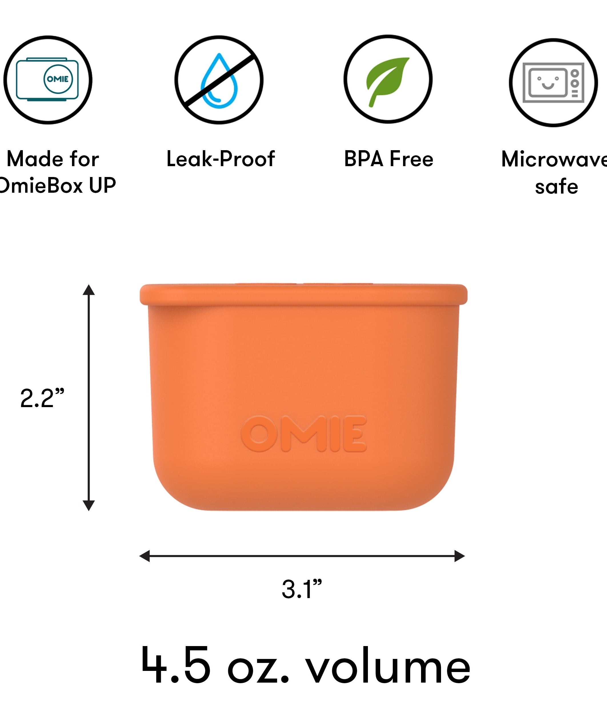 Omiebox - UP Bento Kutusu İç Bölme Kapları 2li Mavi/Turuncu