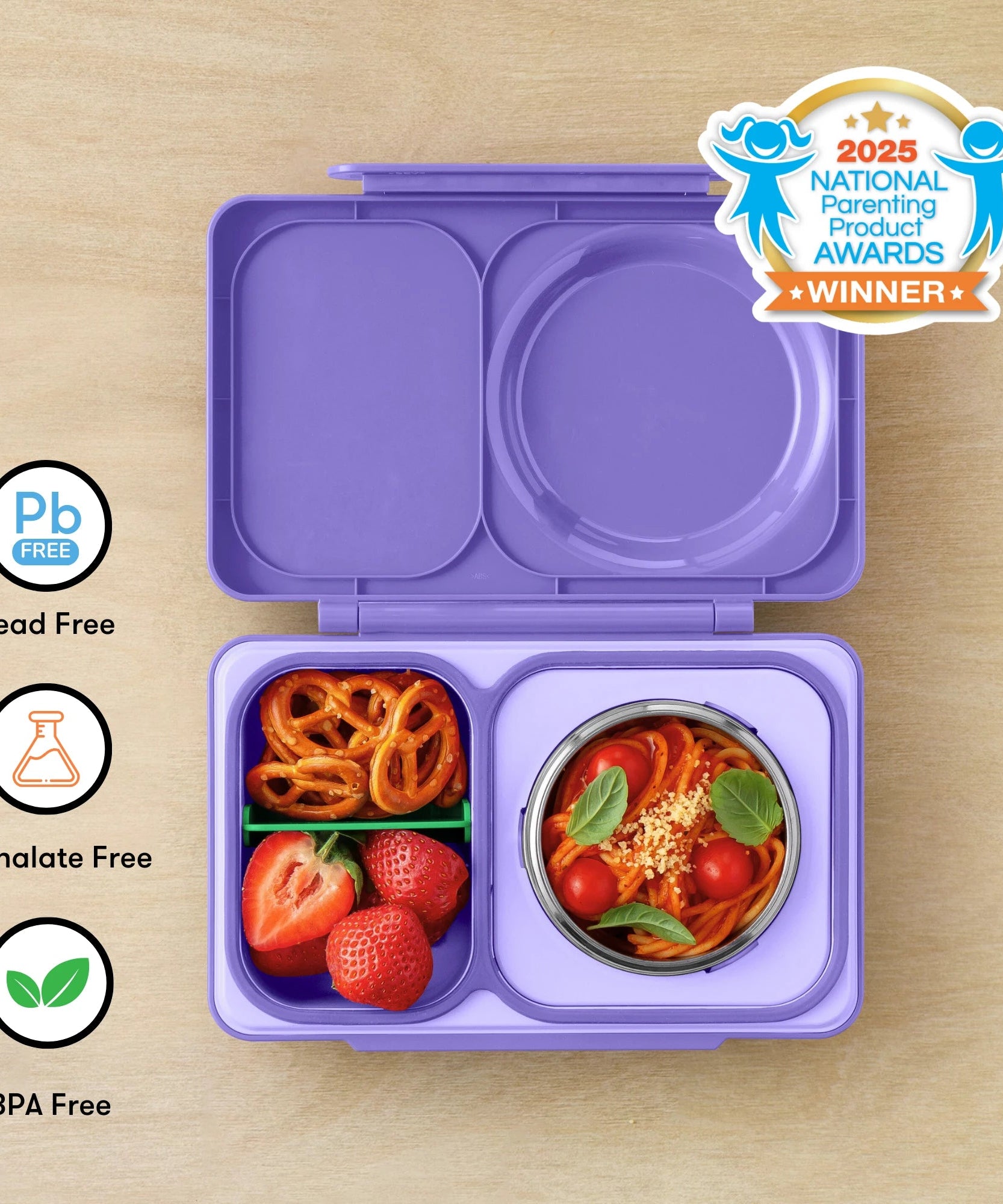 Omiebox - UP Isı Yalıtımlı 2. Nesil Galaksi Moru Bento Yemek Kutusu