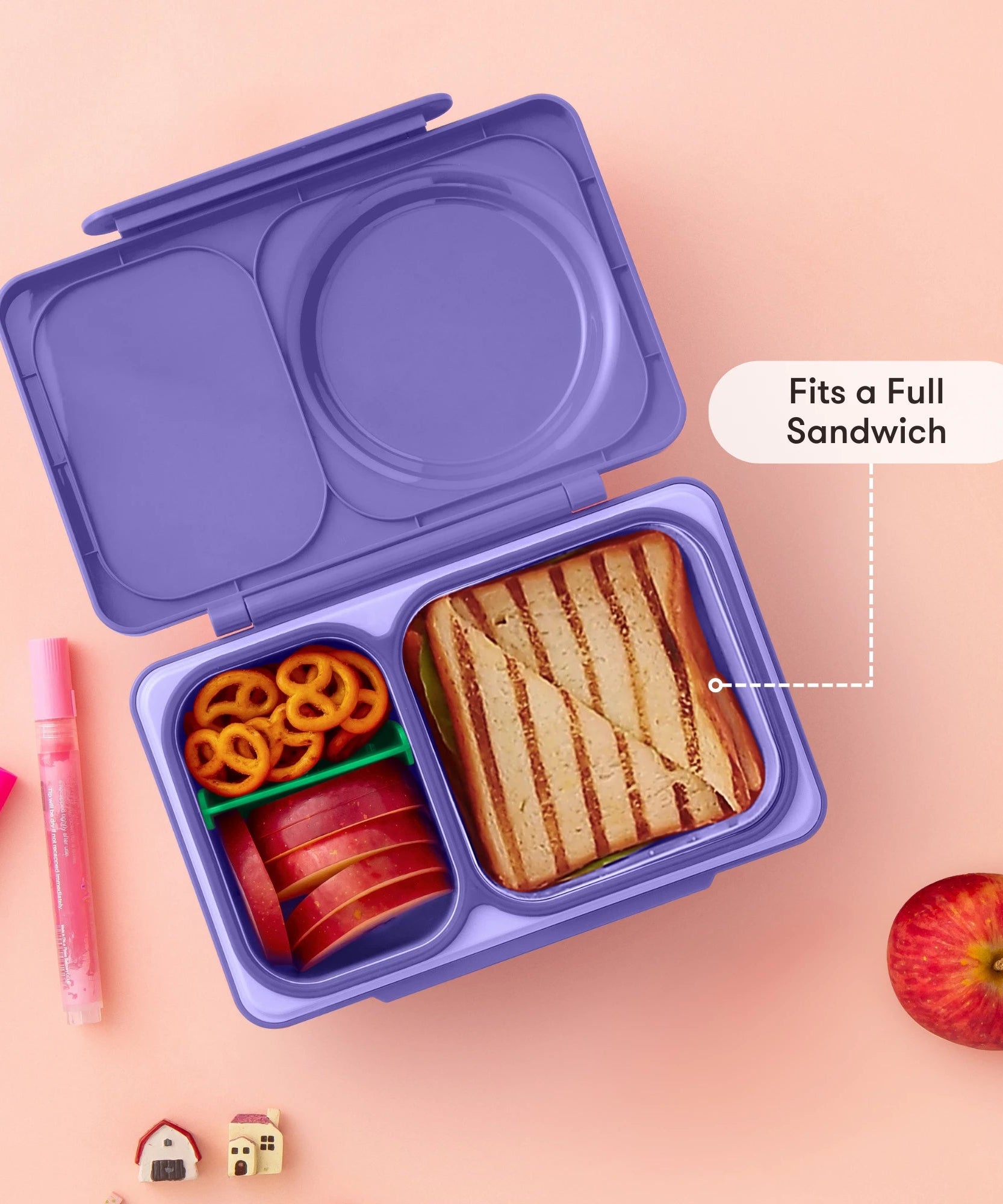 Omiebox - UP Isı Yalıtımlı 2. Nesil Galaksi Moru Bento Yemek Kutusu