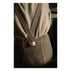 Silly Silas - Organic Cotton Strap Jumpsuit with Inner Tights | Camel