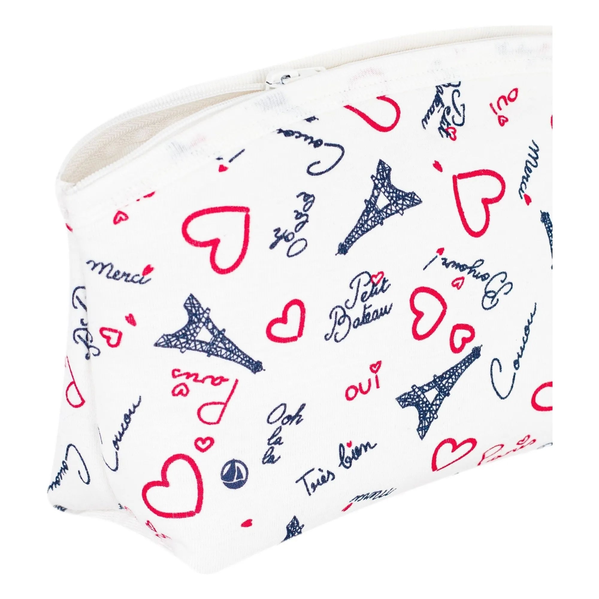 Petit Bateau – Pariser Federmappe Bio-Baumwolle | Weiß
